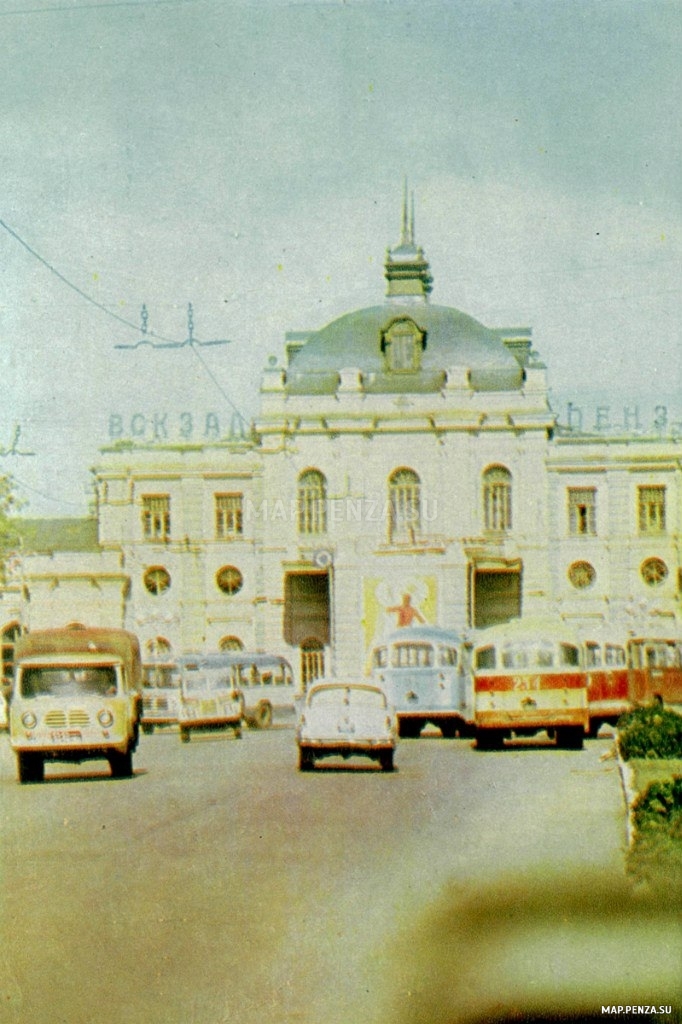 Пенза, ж/д вокзал , История, День, Солнечно, Вокзалы, Цветные