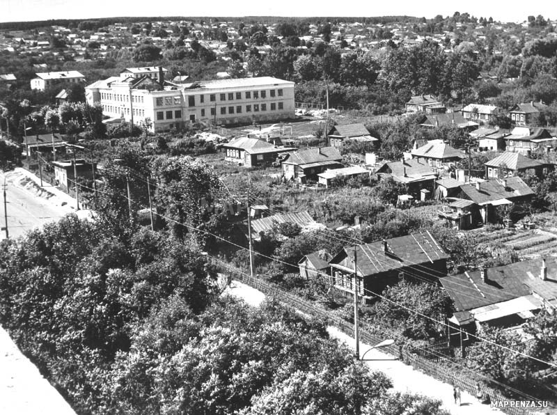 Пенза, панорама старого города, История, Черно-белые, Панорамные, С высоты