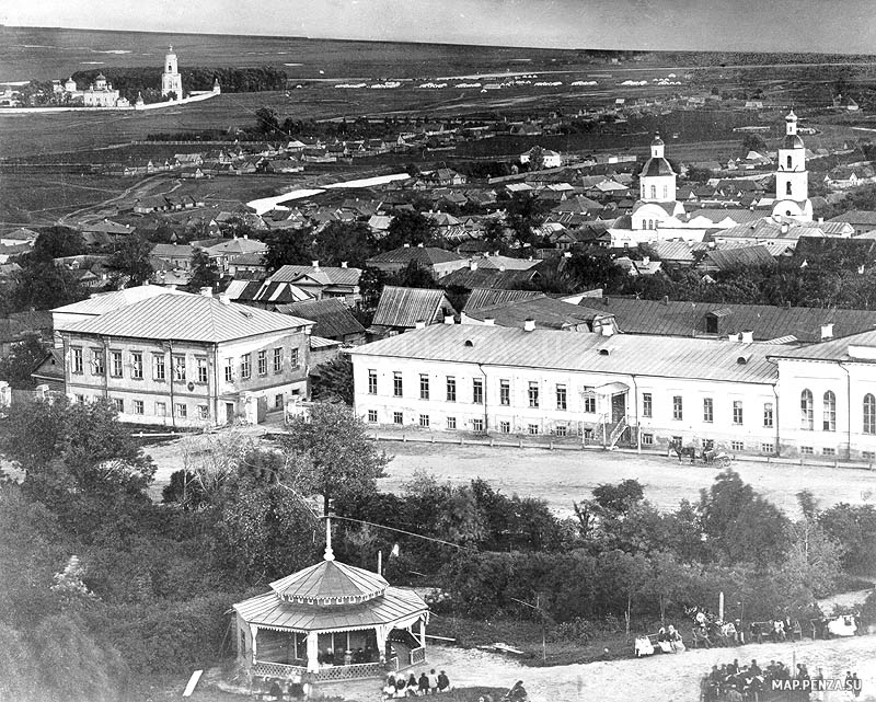 Пенза, ул. Садовая, городской сквер, История, Черно-белые, С высоты