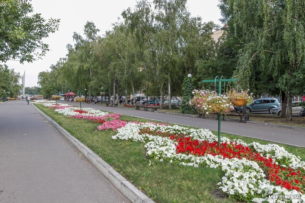 Сквер на улице Славы, Современные, Достопримечательности, Цветные