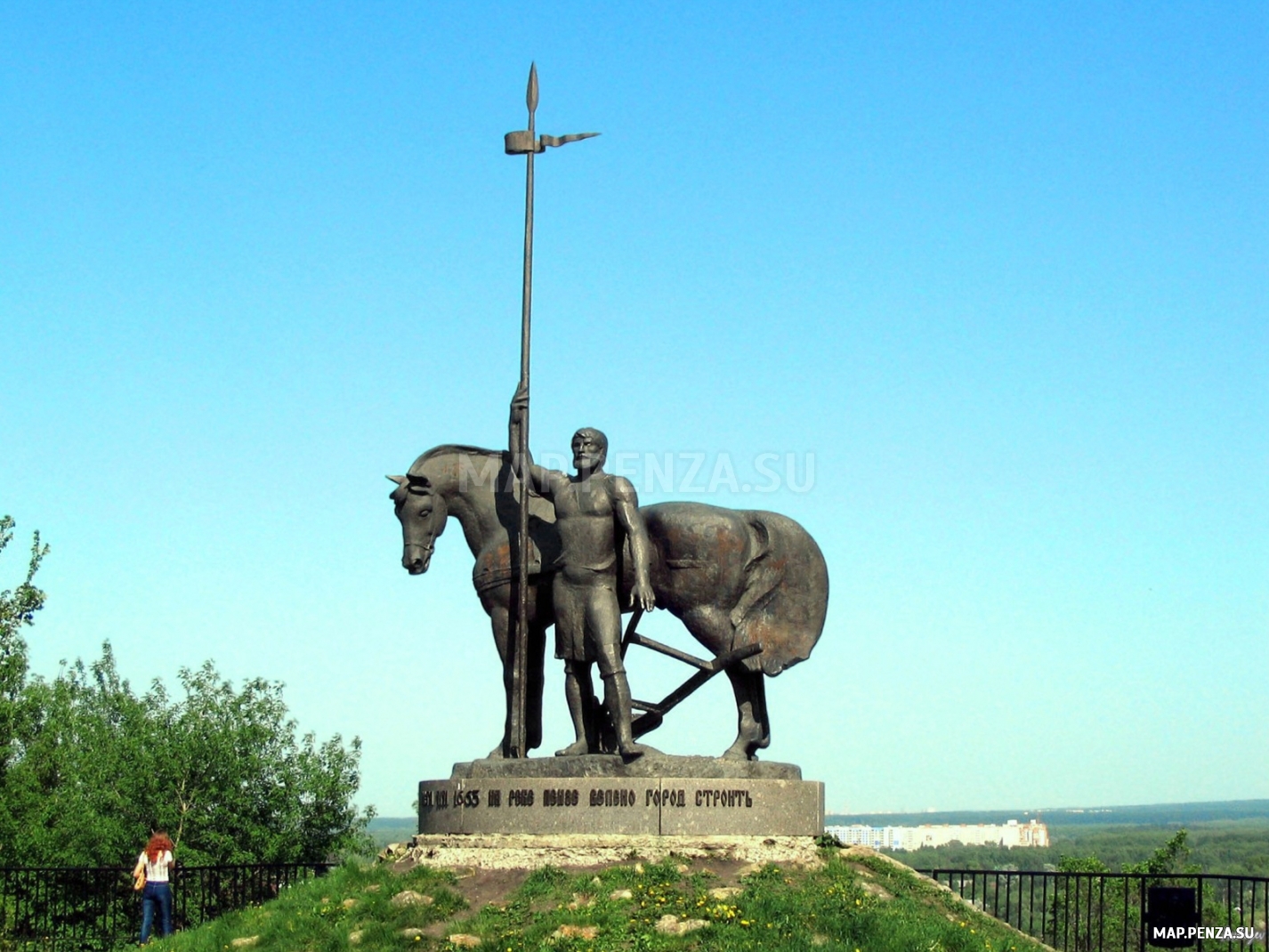 Пенза, памятник Первопоселенцу, Современные, Любительские, Достопримечательности, День, Цветные