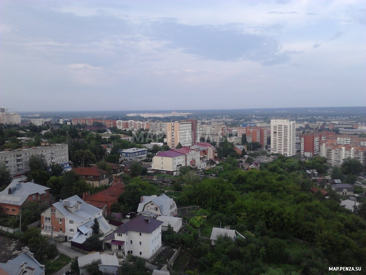 Пенза, панорама города, Современные, Профессиональные, Панорамные, С высоты, День